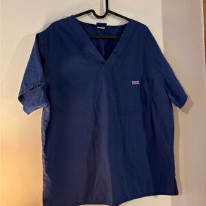 Vintage AUTHENTIC SCRUBS Cherokee Workwear Deep Blue Short Sleeve Tee M